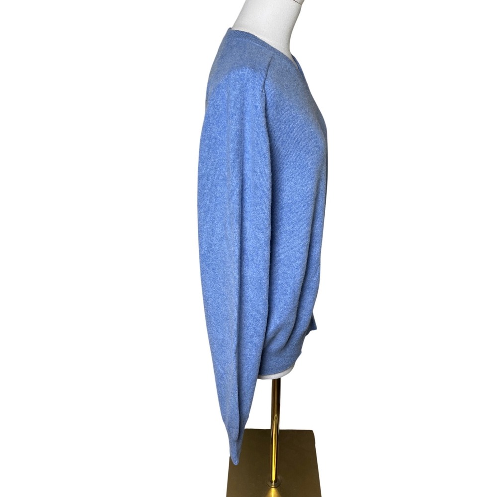 Luxury‎ Cashmere V Neck Sweater Blue Daniel Cremieux Men's L - Picture 2 of 8